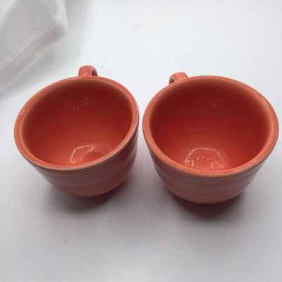 Fiestaware Persimmon Tea Cups