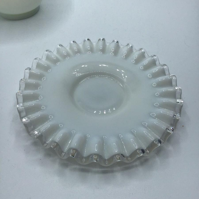 Fenton Silver Crest Ruffled Edge Condiment Mayo Bowl with Under Plate