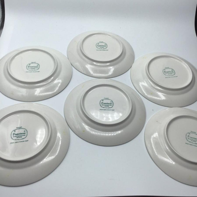6 Franciscan White Stoneware Hawaii Pattern