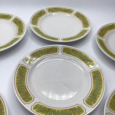 6 Franciscan White Stoneware Hawaii Pattern
