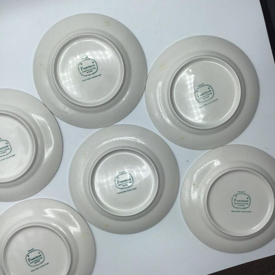 6 Franciscan White Stoneware Hawaii Pattern