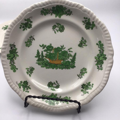 Spode Copeland Green Basket Salad Plates