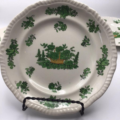 Spode Copeland Green Basket Salad Plates