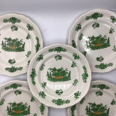 Spode Copeland Green Basket Salad Plates