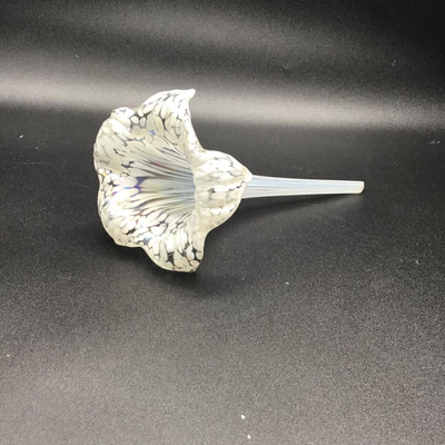 Vintage Hand Blown Art Glass Iridescent Lily