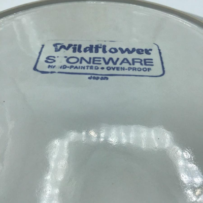 1970's Stoneware Wildflower Dinner Plates