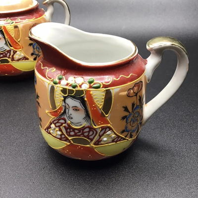 Satsuma Porcelain Cream & Sugar