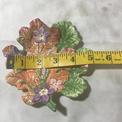 FITZ and FLOYD Floral Leaf Pin Dish