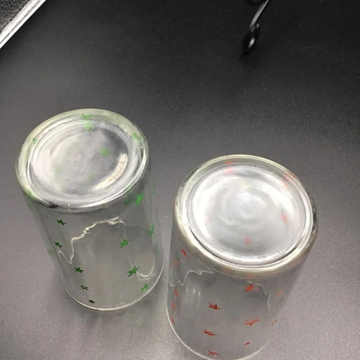 Swanky Swigs Juice Glasses Green Red Stars