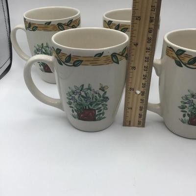 Thompson Pottery Birdhouse Tea Coffee Cup Mugs