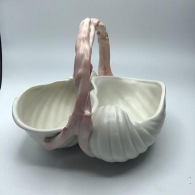 Fitz and Floyd Double Shell Basket with Handle