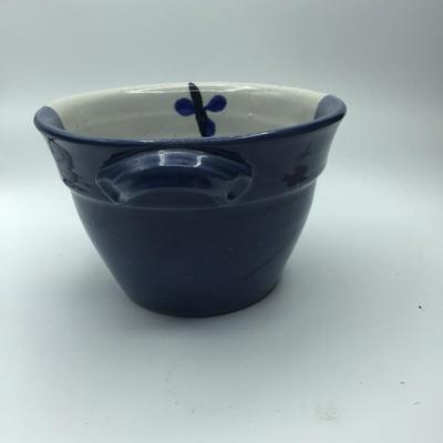 Studio Art Pottery Signed Follette Bowl with Handles