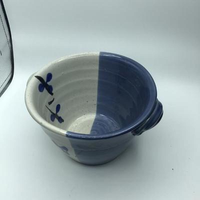 Studio Art Pottery Signed Follette Bowl with Handles