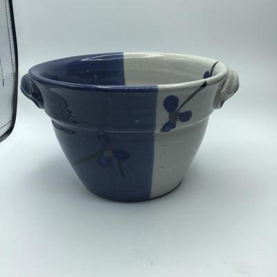 Studio Art Pottery Signed Follette Bowl with Handles