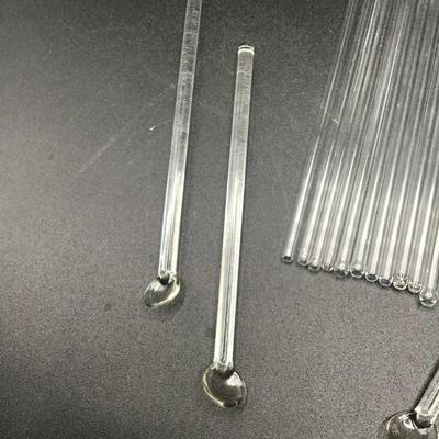 Lot of Vintage Glass Stirrers
