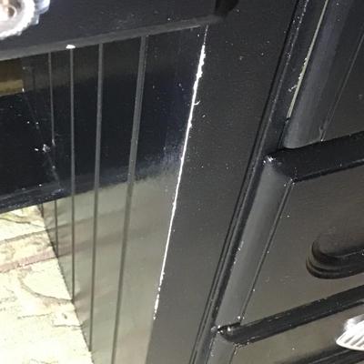 Painted Black Wood Desk