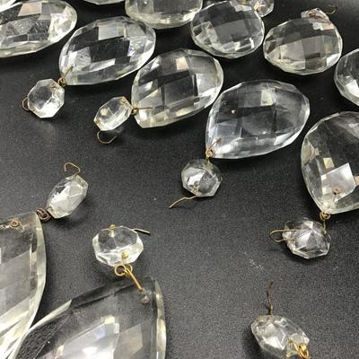 Vintage Crystal Lamp Chandelier Teardrop 