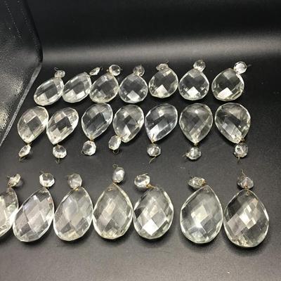 Vintage Crystal Lamp Chandelier Teardrop 