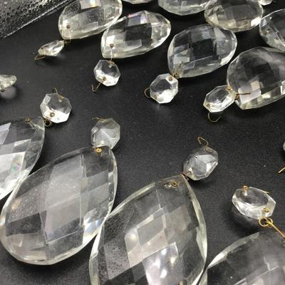 Vintage Crystal Lamp Chandelier Teardrop 
