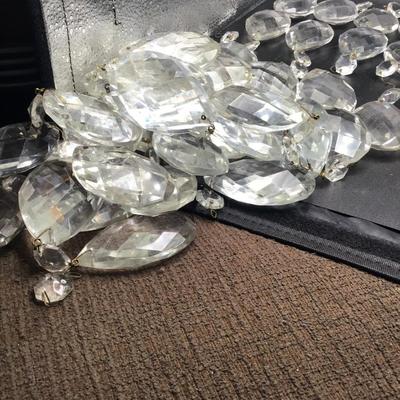 Vintage Crystal Lamp Chandelier Teardrop 