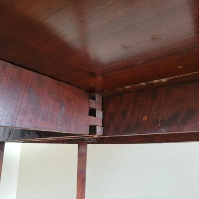 Antique Demilune Inlaid Console Table (DR-DW)
