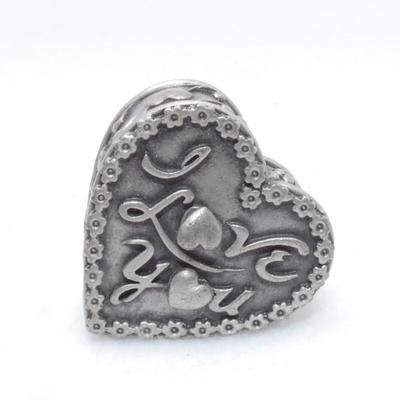 Torino LOVE YOU Miniature Trinket Box w/Heart Earrings