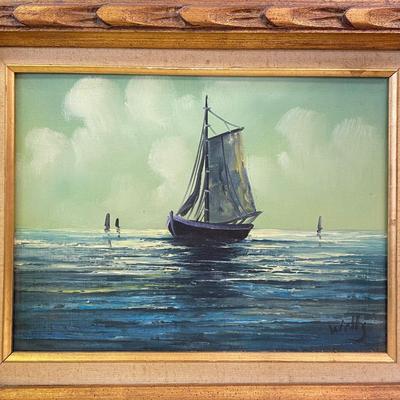 Thomas Wells Impressionst Maritime O/C Painting