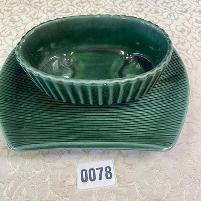 Hull USA Planter and Plate