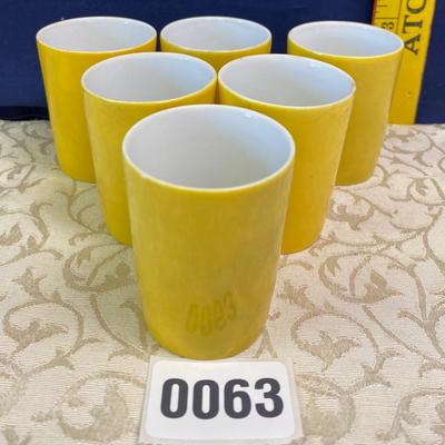 6-3â€ small yellow cups