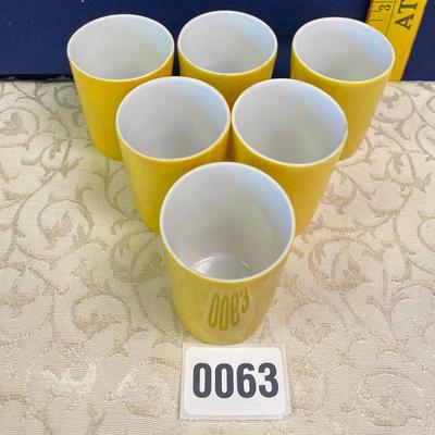 6-3â€ small yellow cups