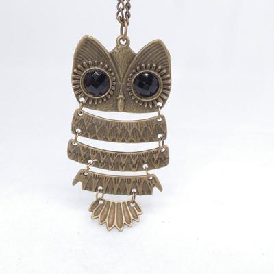 Articulated Owl Pendant Necklace, Hooter Necklace