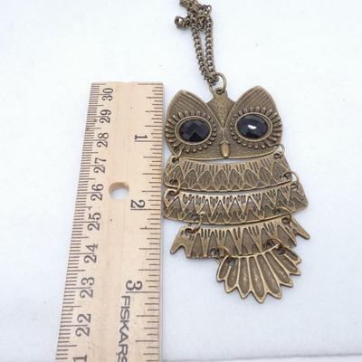 Articulated Owl Pendant Necklace, Hooter Necklace