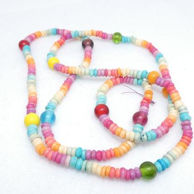 Rainbow Colored Beaded Necklace