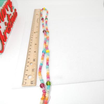 Rainbow Colored Beaded Necklace