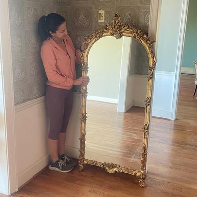 Large Ornate Framed Mirror, Hand Decorated by Charleton (DR-DW)