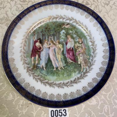 Vintage porcelain Antique  Theme with Blue Border