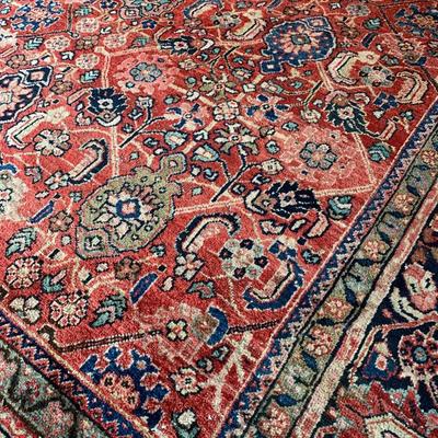 Large 13â€™ x 10' Red and Blue Area Rug (LR-KW)