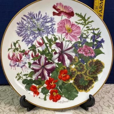 Franklin  Porcelain Flowers of August Plate