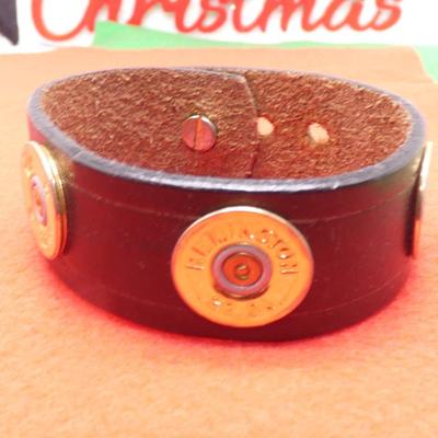 Grand Ole Opry Leather Shotgun Bullet Bracelet