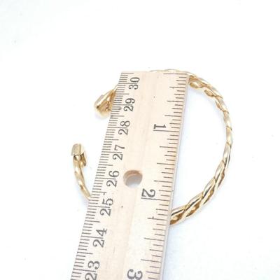 Gold Tone Braided Cuff Bracelet