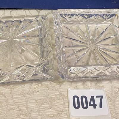 Vintage Chrystal Trinket  Jewelry  Dish with Lid