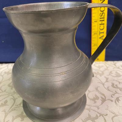 Antique English Pewter Tankard Mug
