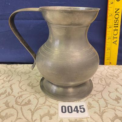 Antique English Pewter Tankard Mug
