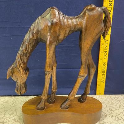 Vintage J. Pinal Hand Carved Horse
