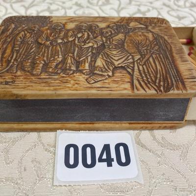 Vintage Match Box storage Box