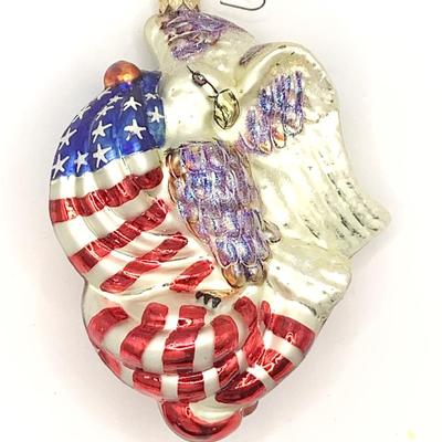 1614 Christopher Radko " A Tribute to America" Glass Ornament