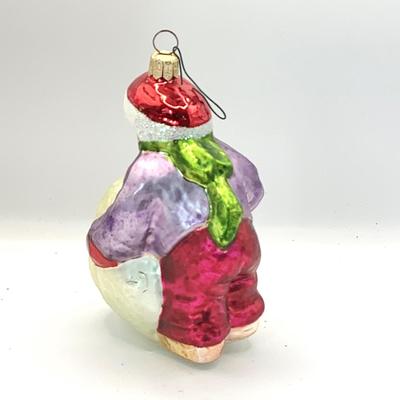 1615 Christopher Radko Snowballing Glass Ornament