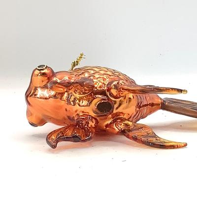 1616 Handblown Goldfish Fantail Glass Ornament