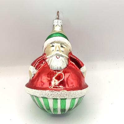 1617 Chirstopher Radko 1994 Signed Santa Ball Glass Ornament