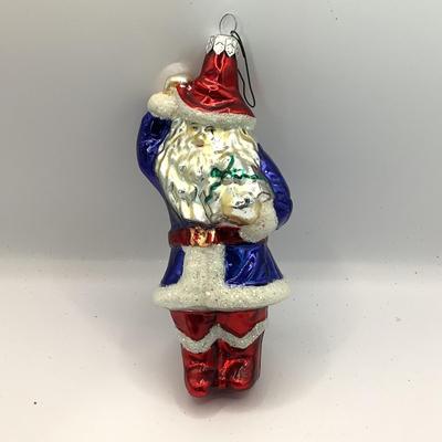 1624 Christopher Radko Santa Glass Ornament